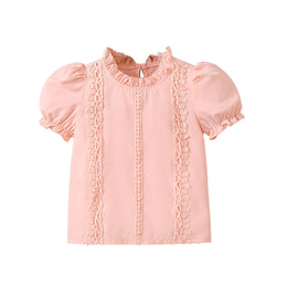 Girls Solid Opaque Casual Shirt