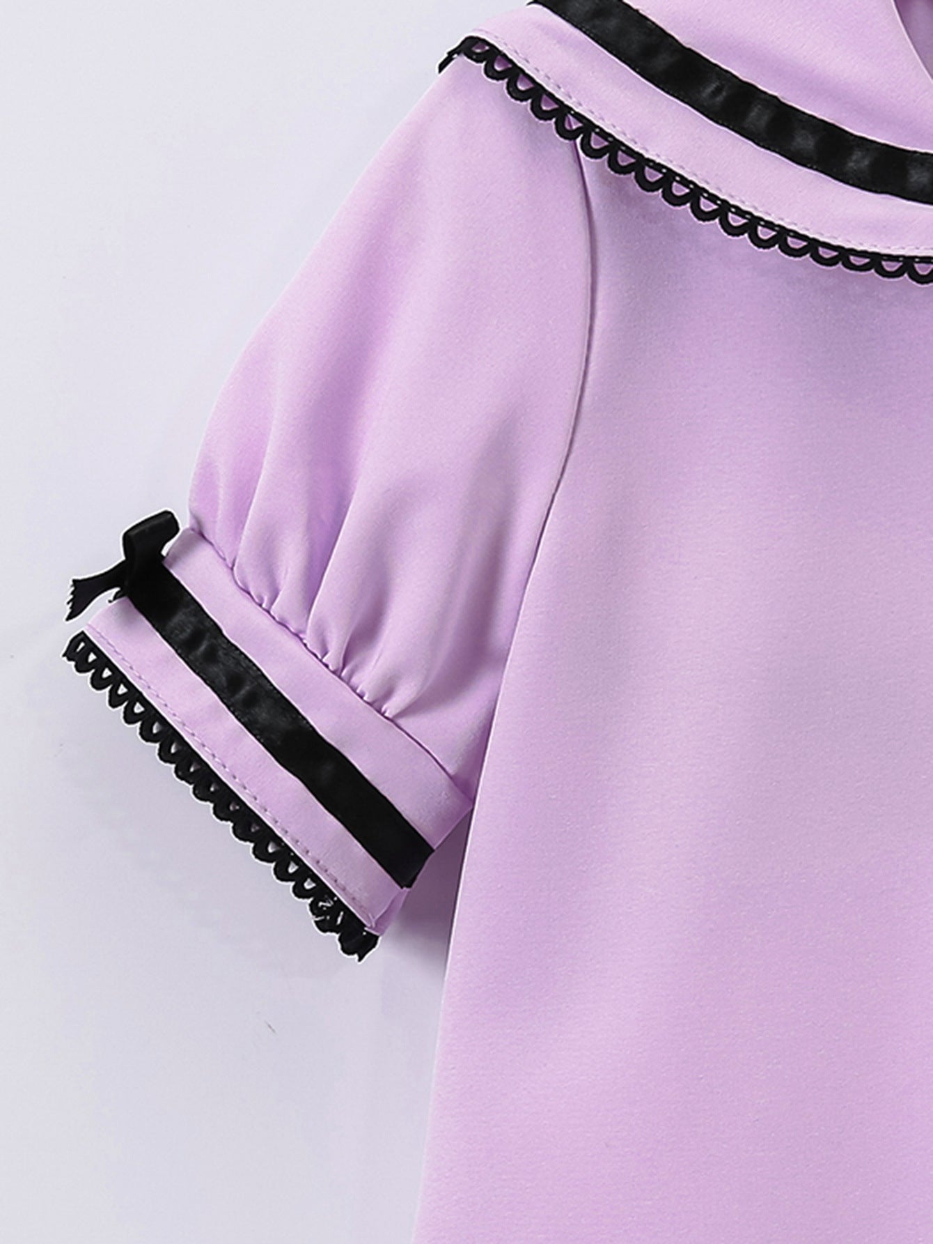 Girls Solid Collarless Casual Shirt