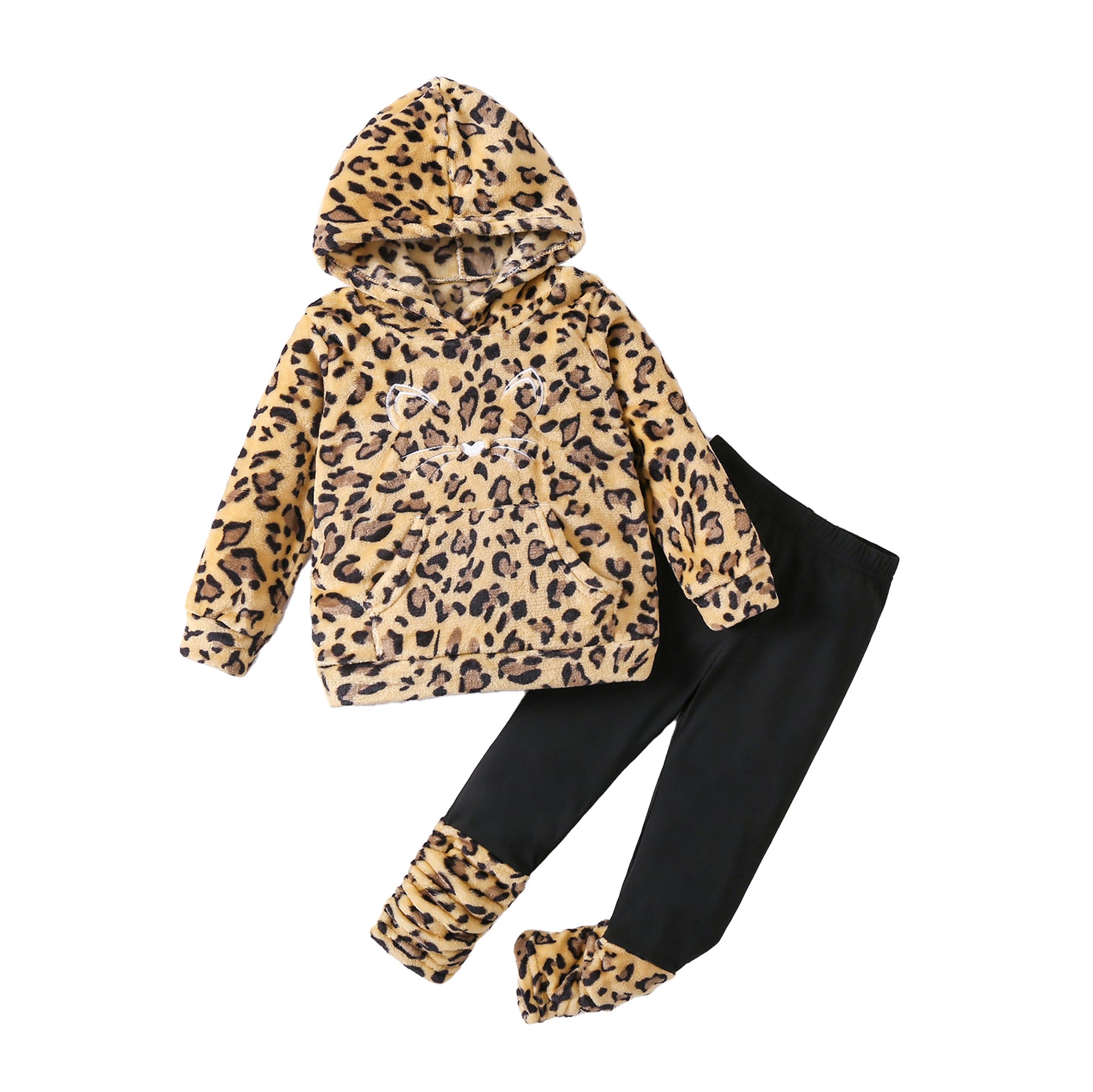 Boys Printed Hooded Sweatshirt With Leggings