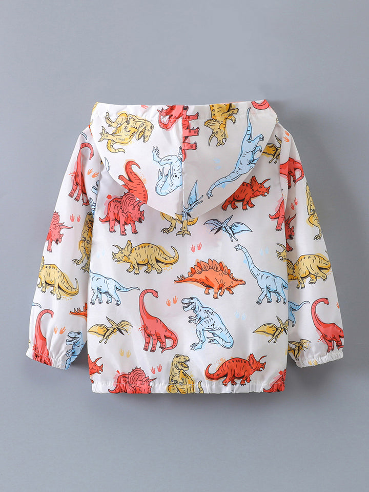 Girls Floral Printed Lightweight Hooded Bomber Jacket