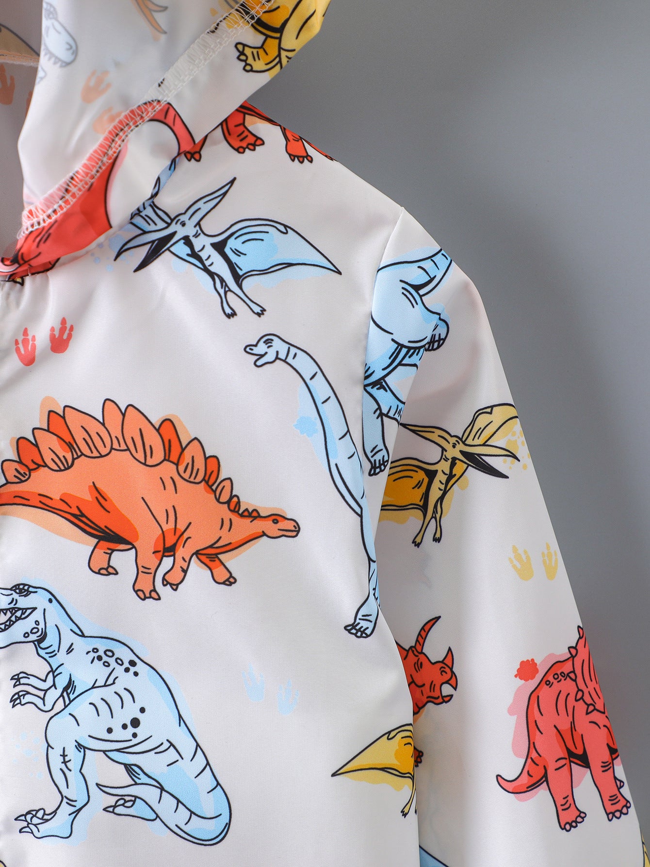 Girls Floral Printed Lightweight Hooded Bomber Jacket