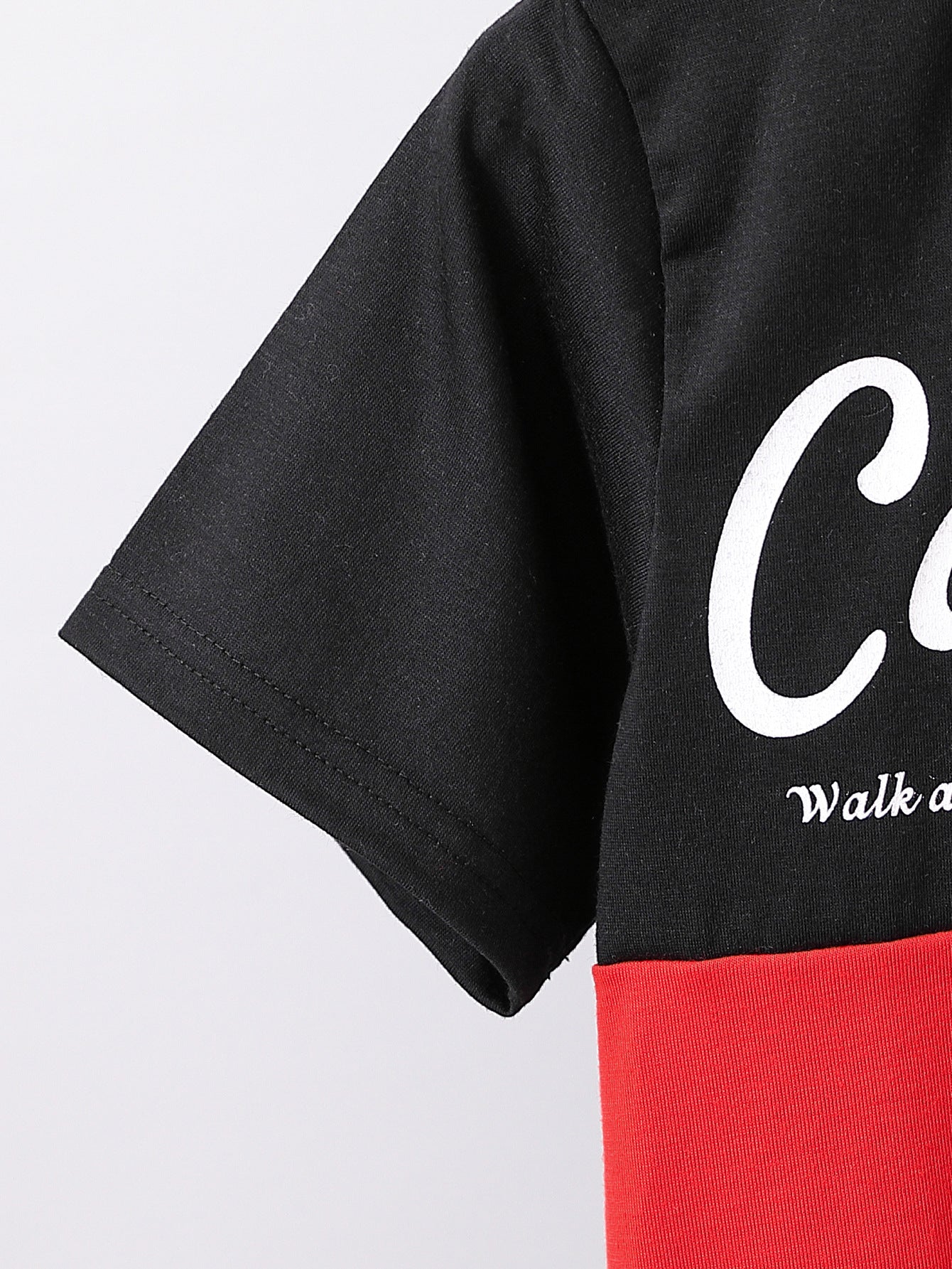 Boys Printed Round Neck Short Sleeves T-shirt With Shorts