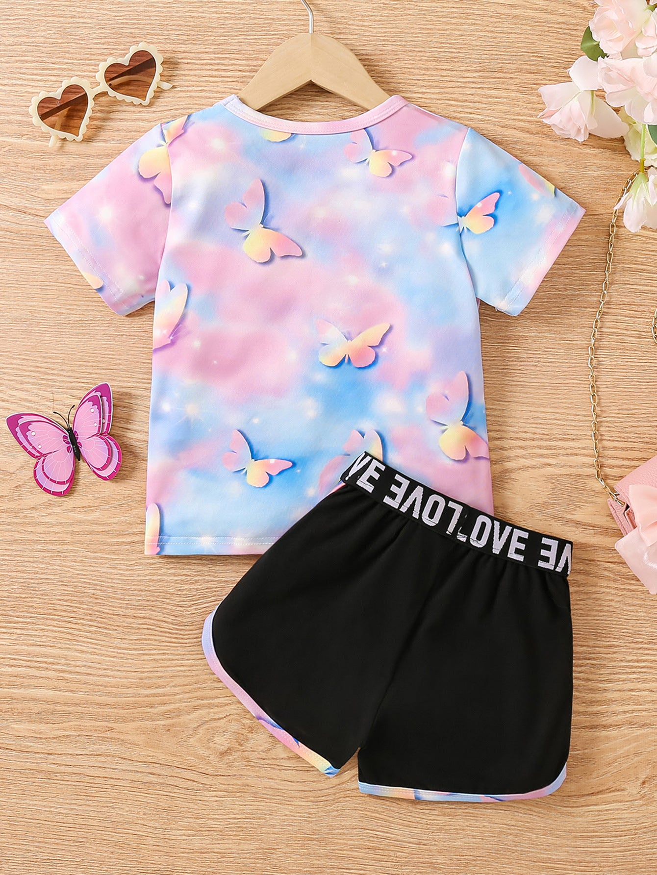 Boys Typographic Printed Round Neck T-shirt with Shorts