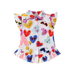 Girls Graphic Printed Casual Shirt