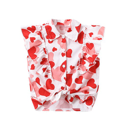 Girls Opaque Printed Casual Shirt