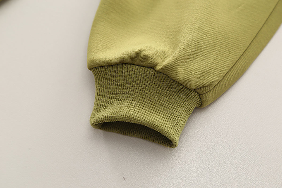 Boys Green & Grey Colourblocked T-shirt with Trousers