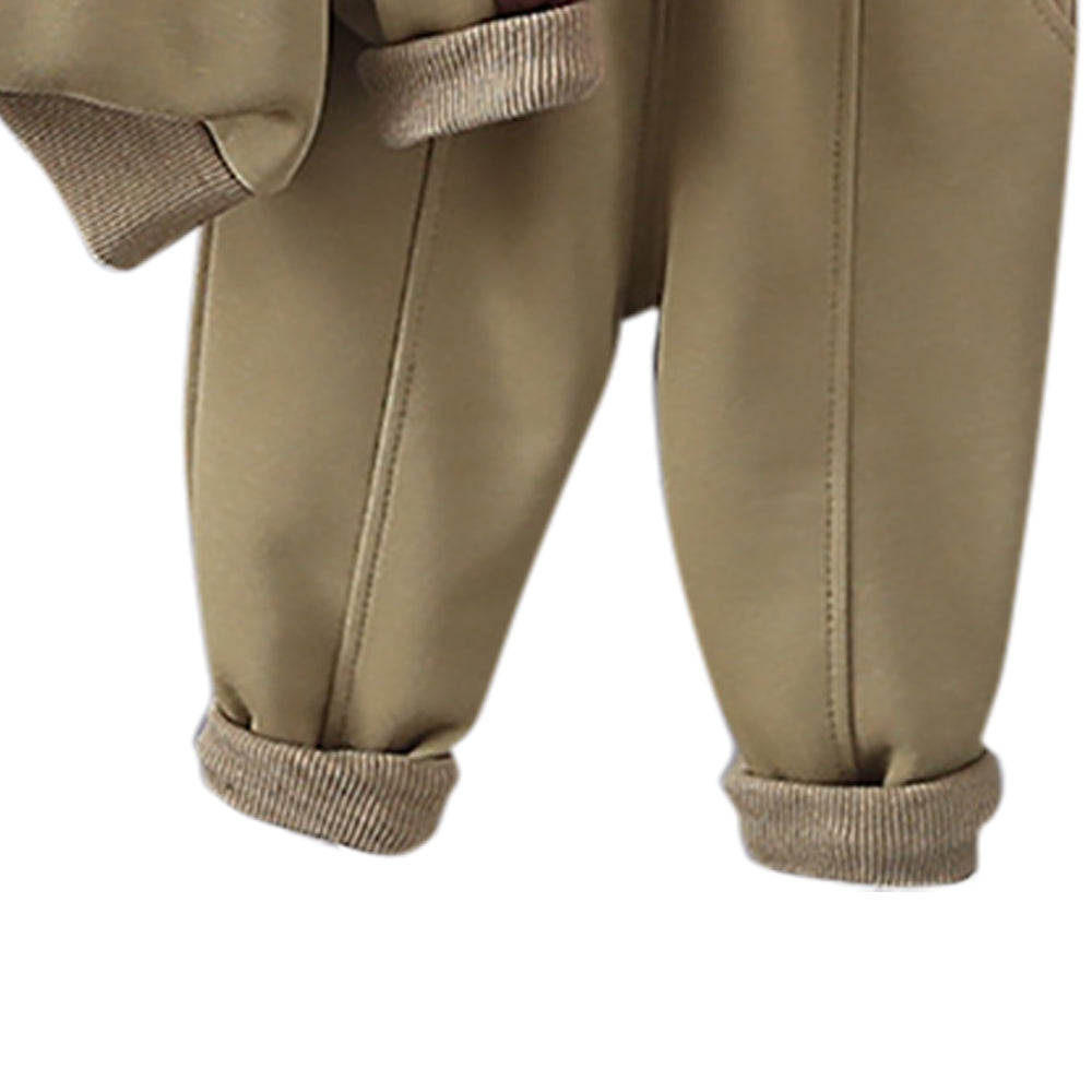 Boys Printed Round Neck Sweatshirt With Jogger