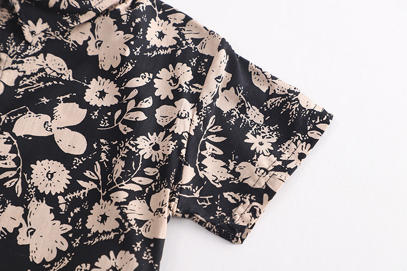 Boys Printed Pure Cotton Shirt with Shorts