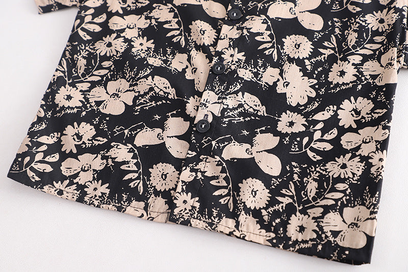 Boys Printed Pure Cotton Shirt with Shorts