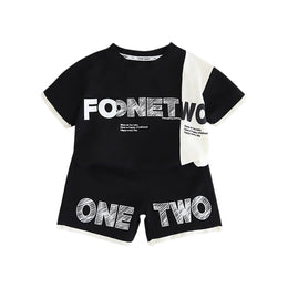 Boys Printed Pure Cotton T-shirt with Shorts