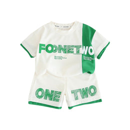 Boys Printed Pure Cotton T-shirt with Shorts