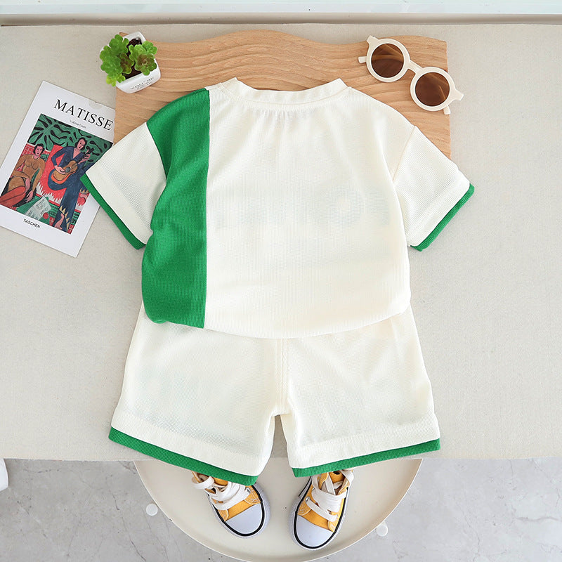 Boys Printed Pure Cotton T-shirt with Shorts