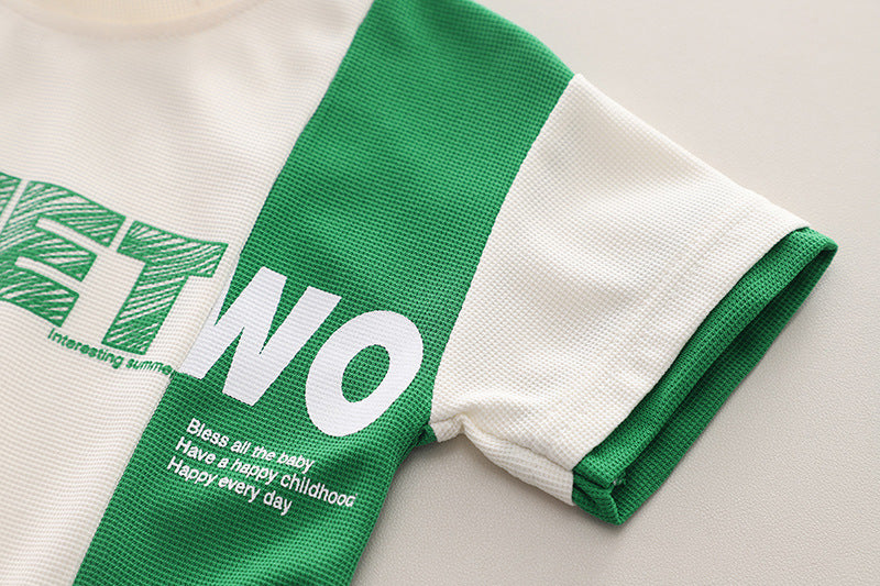 Boys Printed Pure Cotton T-shirt with Shorts