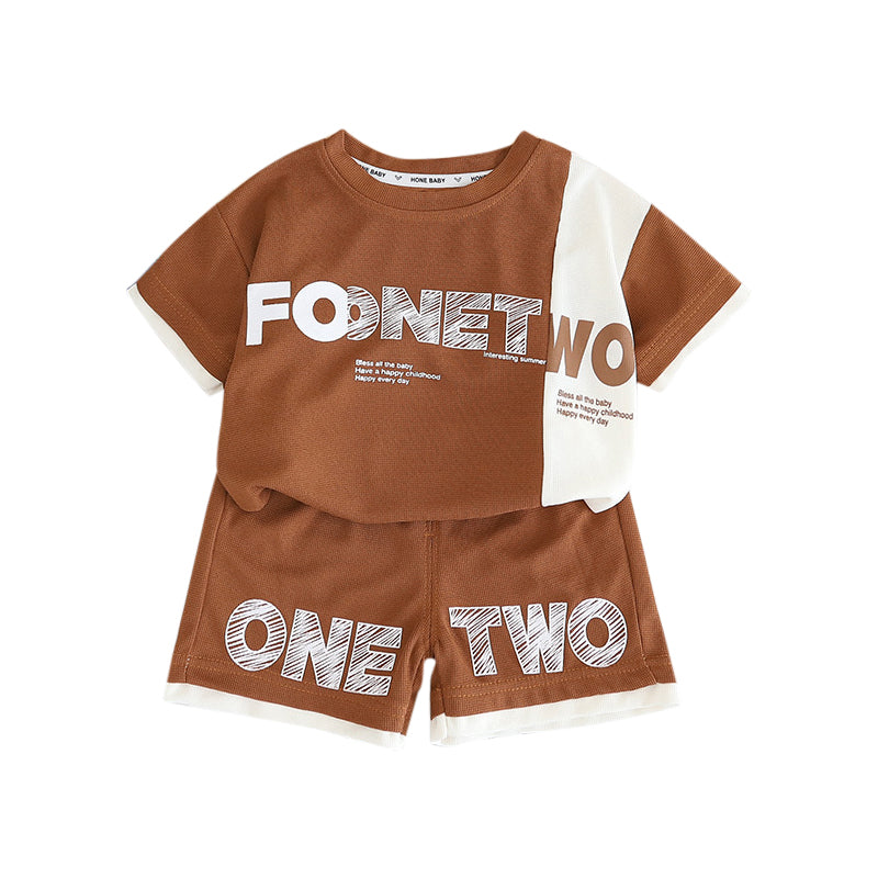 Boys Printed Pure Cotton T-shirt with Shorts