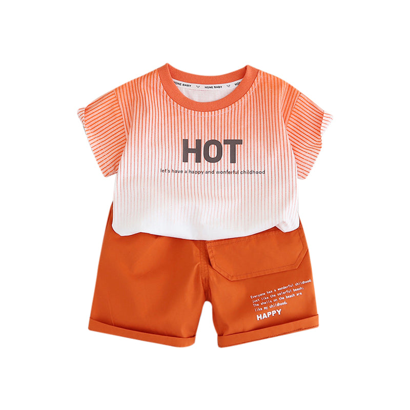 Boys Printed Pure Cotton T-shirt with Shorts