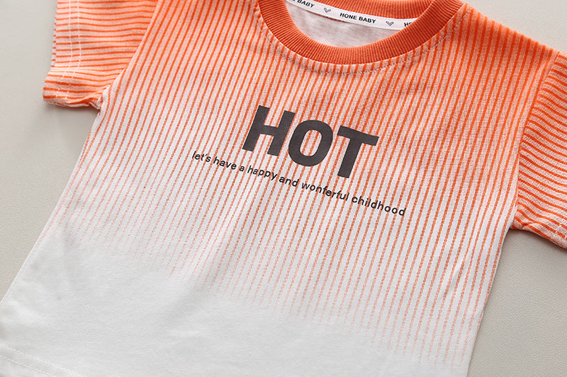 Boys Printed Pure Cotton T-shirt with Shorts