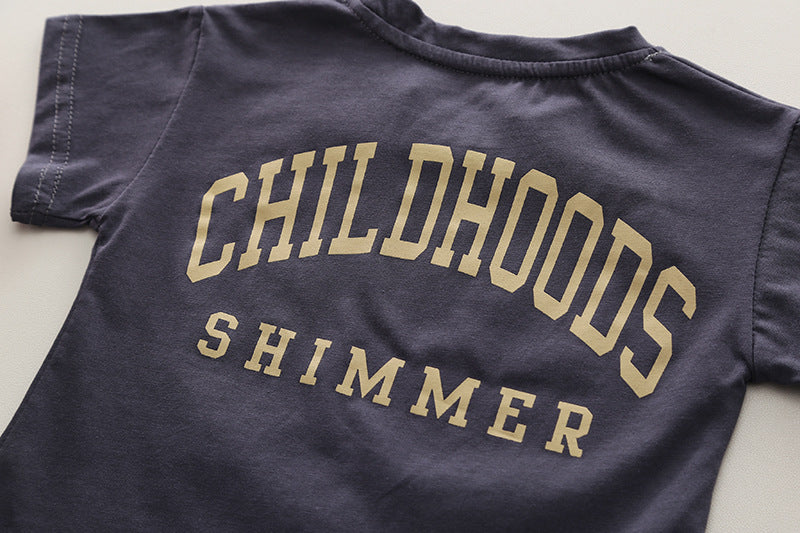 Boys Printed Pure Cotton T-shirt with Shorts