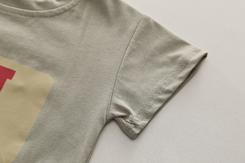 Boys Printed Pure Cotton T-shirt with Shorts