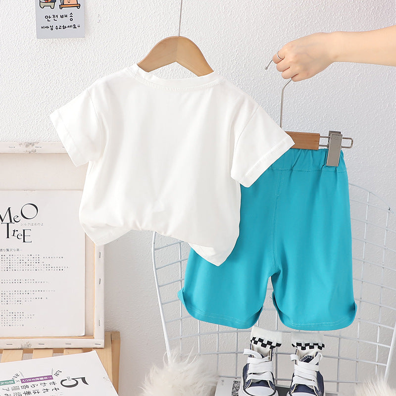 Boys Printed T-shirt with Shorts
