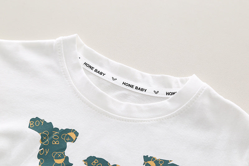 Boys Printed T-shirt with Shorts
