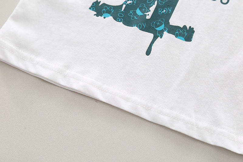 Boys Printed T-shirt with Shorts