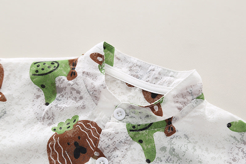 Boys Printed T-shirt with Shorts