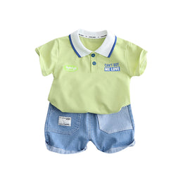 Boys Printed Pure Cotton T-shirt with Shorts