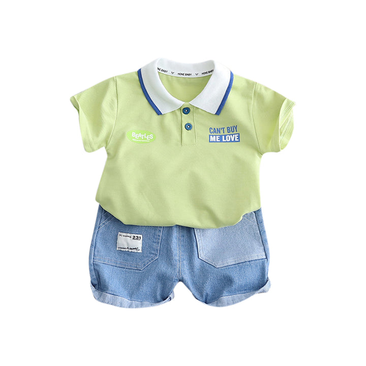 Boys Printed Pure Cotton T-shirt with Shorts
