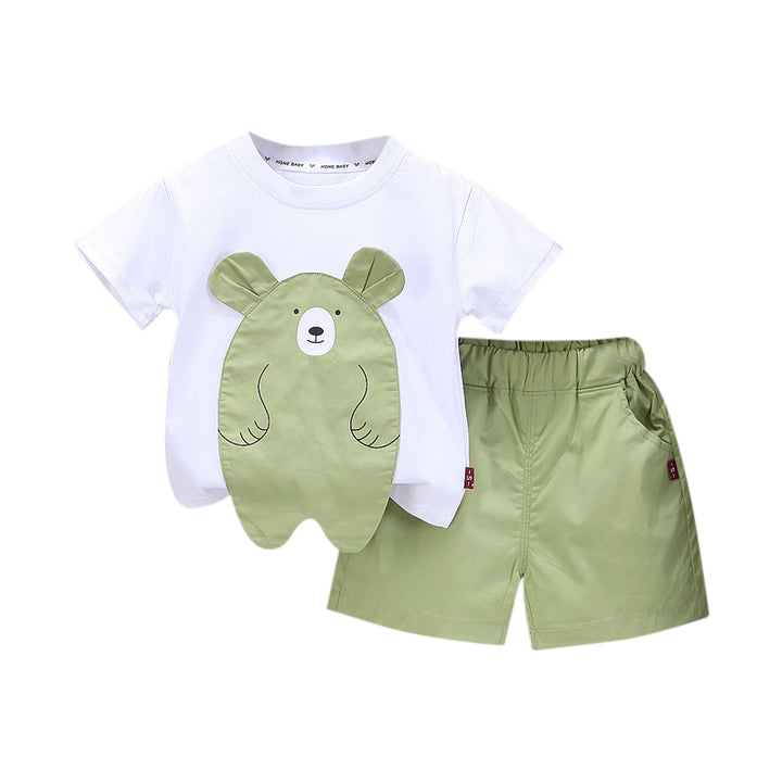 Boys Printed Pure Cotton T-shirt with Shorts