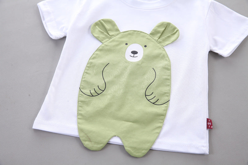 Boys Printed Pure Cotton T-shirt with Shorts