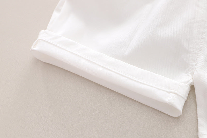 Boys Polo Collar Pure Cotton T-shirt with Shorts