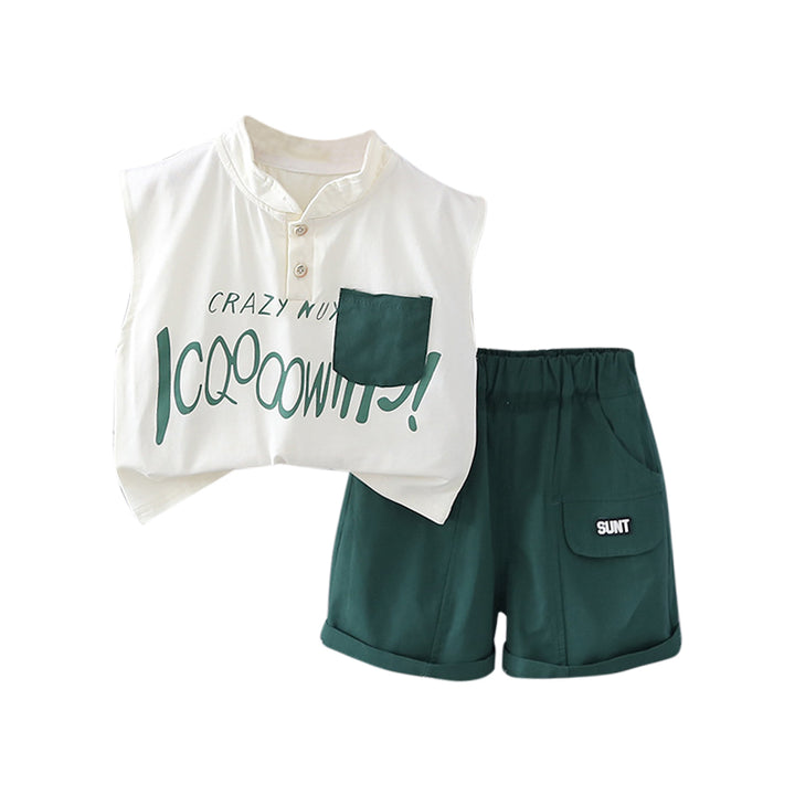 Boys Printed T-shirt with Shorts