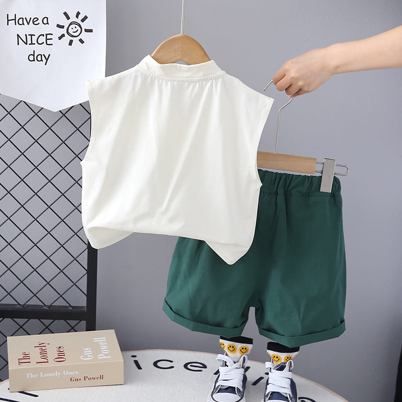 Boys Printed T-shirt with Shorts