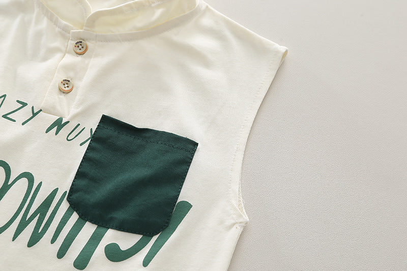 Boys Printed T-shirt with Shorts