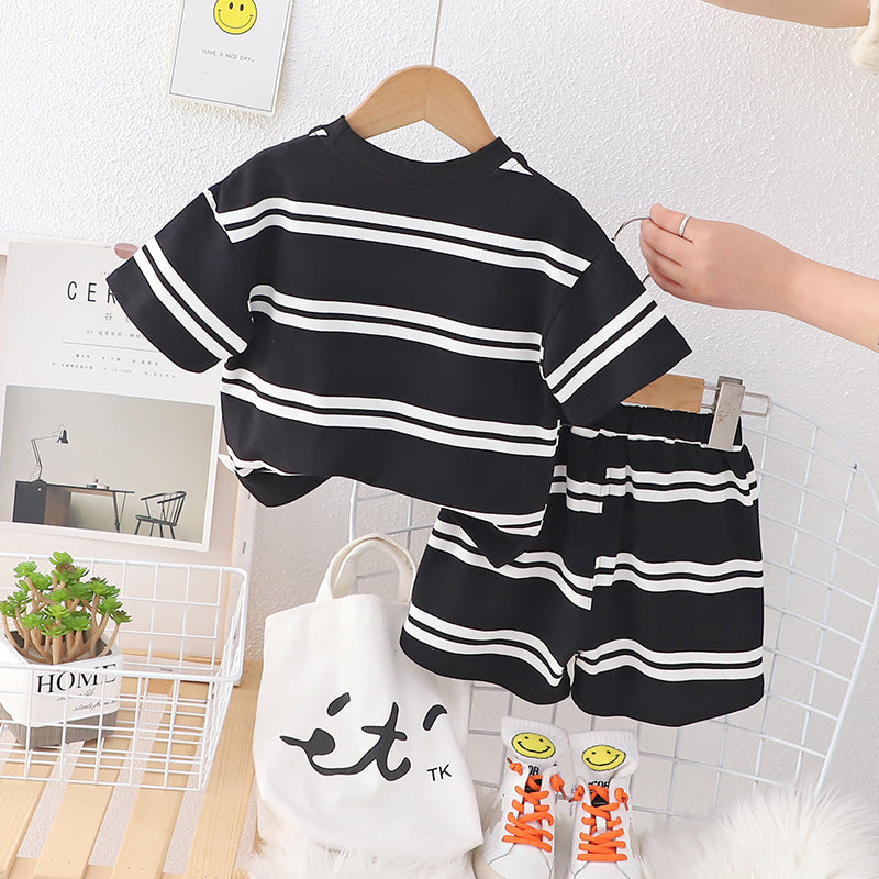 Infant Boys Printed Pure Cotton T-shirt With Shorts