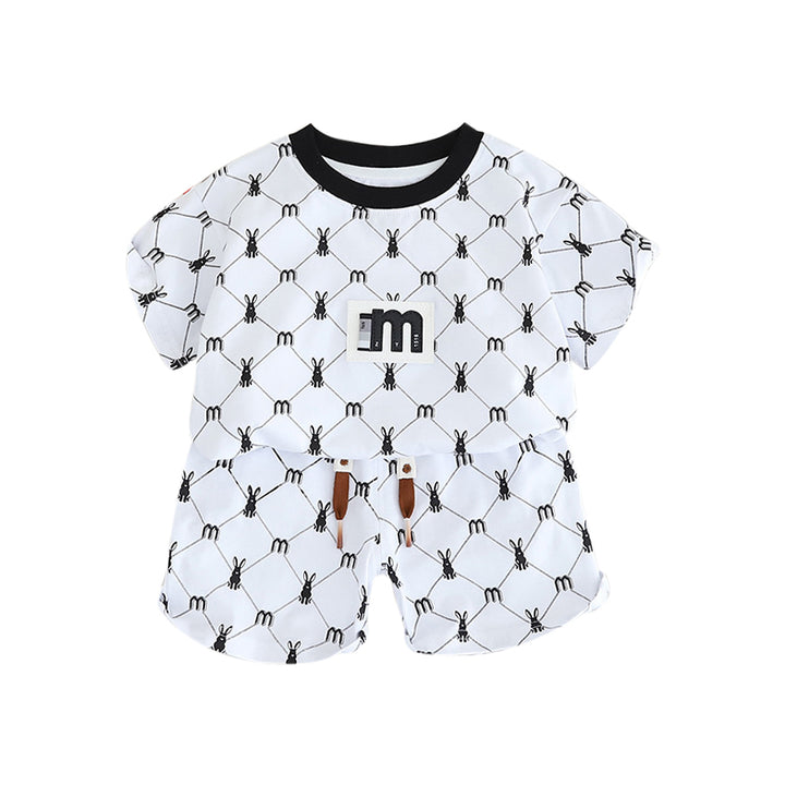 Boys Printed T-shirt with Shorts