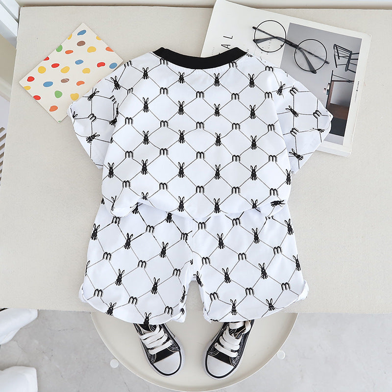 Boys Printed T-shirt with Shorts
