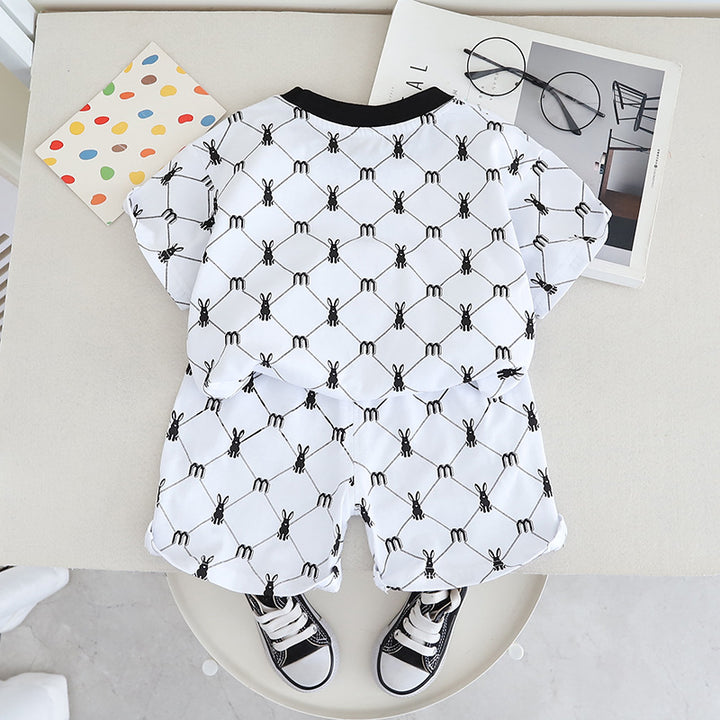 Boys Printed T-shirt with Shorts