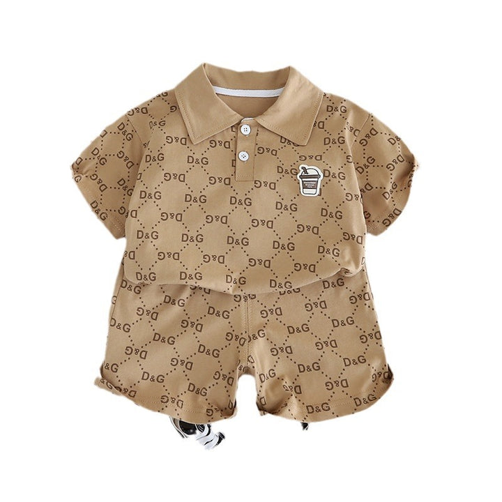 Boys Printed T-shirt with Shorts