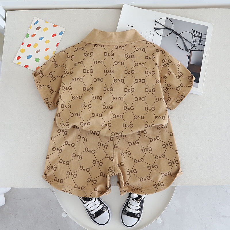 Boys Printed T-shirt with Shorts