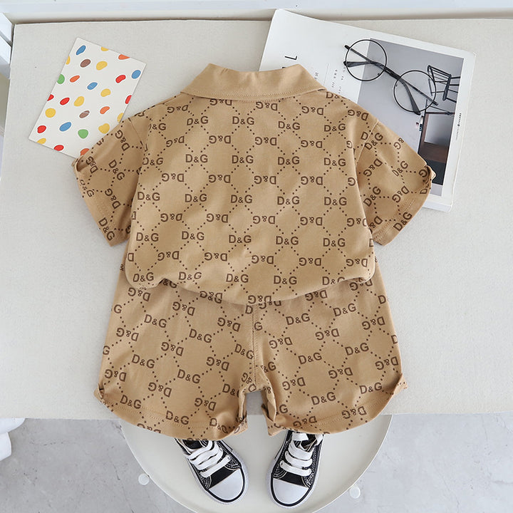 Boys Printed T-shirt with Shorts