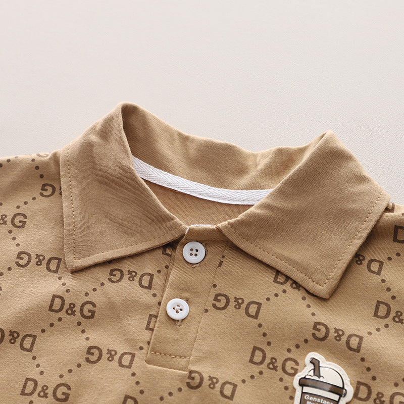Boys Printed T-shirt with Shorts