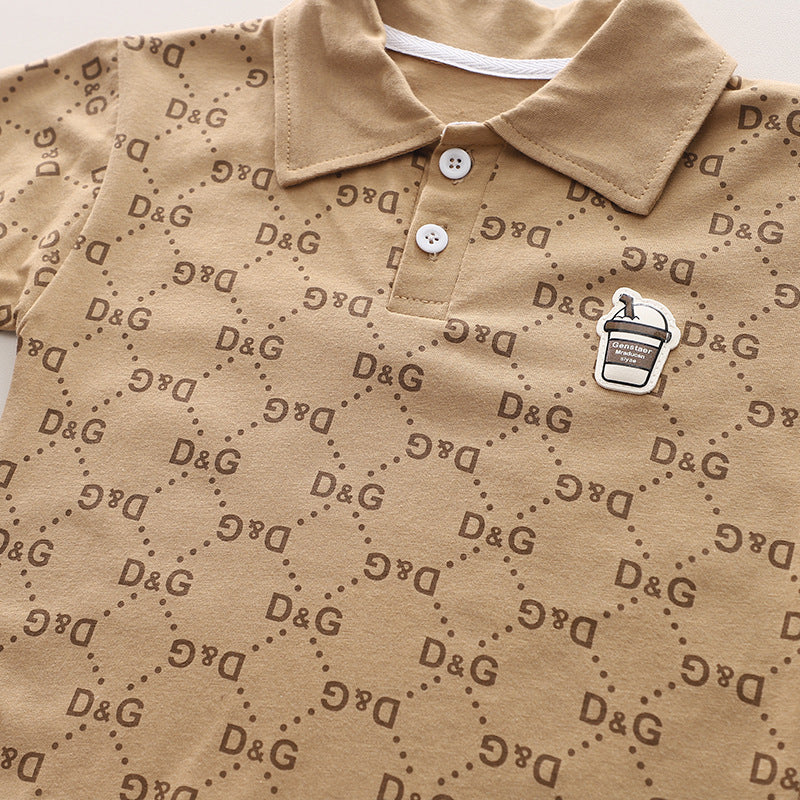 Boys Printed T-shirt with Shorts
