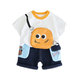 Boys Printed T-shirt with Shorts
