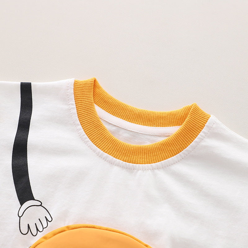 Boys Printed T-shirt with Shorts