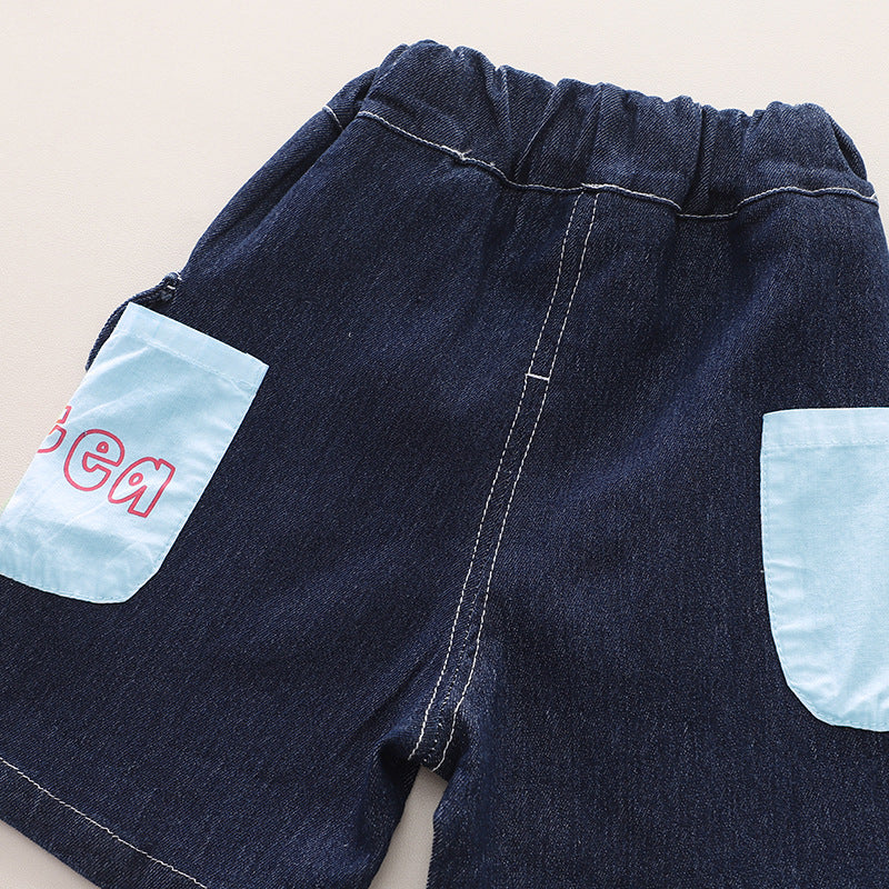 Boys Printed T-shirt with Shorts