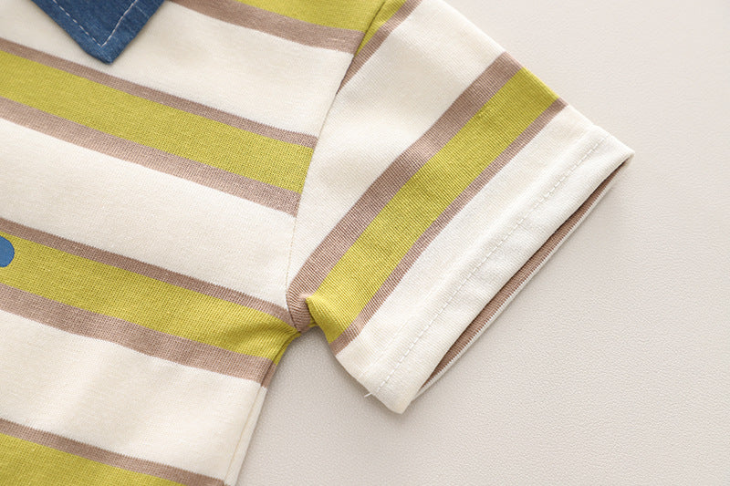 Boys Striped Shirt with Shorts