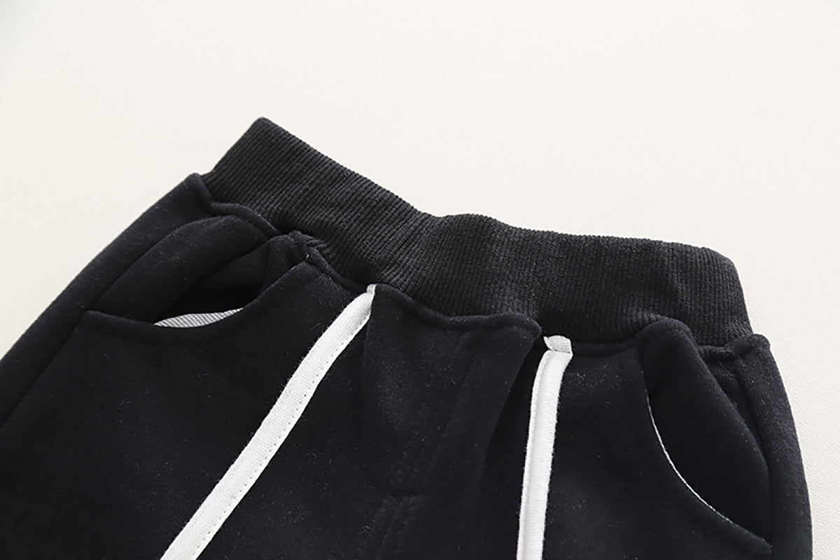 Boys Peter Pan Collar Long Sleeves Sweatshirt With Jogger