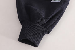 Boys Striped Polo Collar Long Sleeves Sweatshirt With Jogger