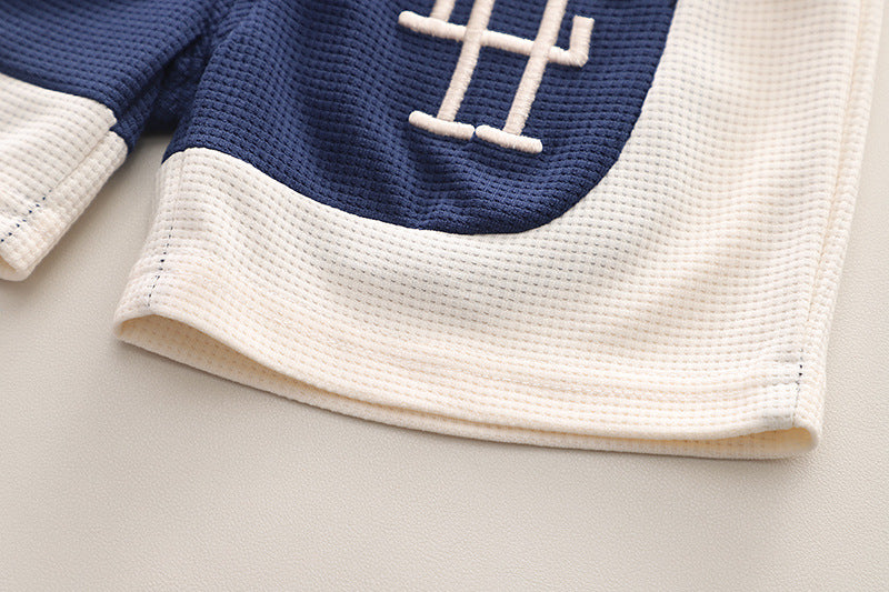 Boys Blue & White Shirt with Shorts